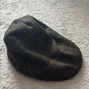 British Barbour Men's Brown Tweed Flat Cap